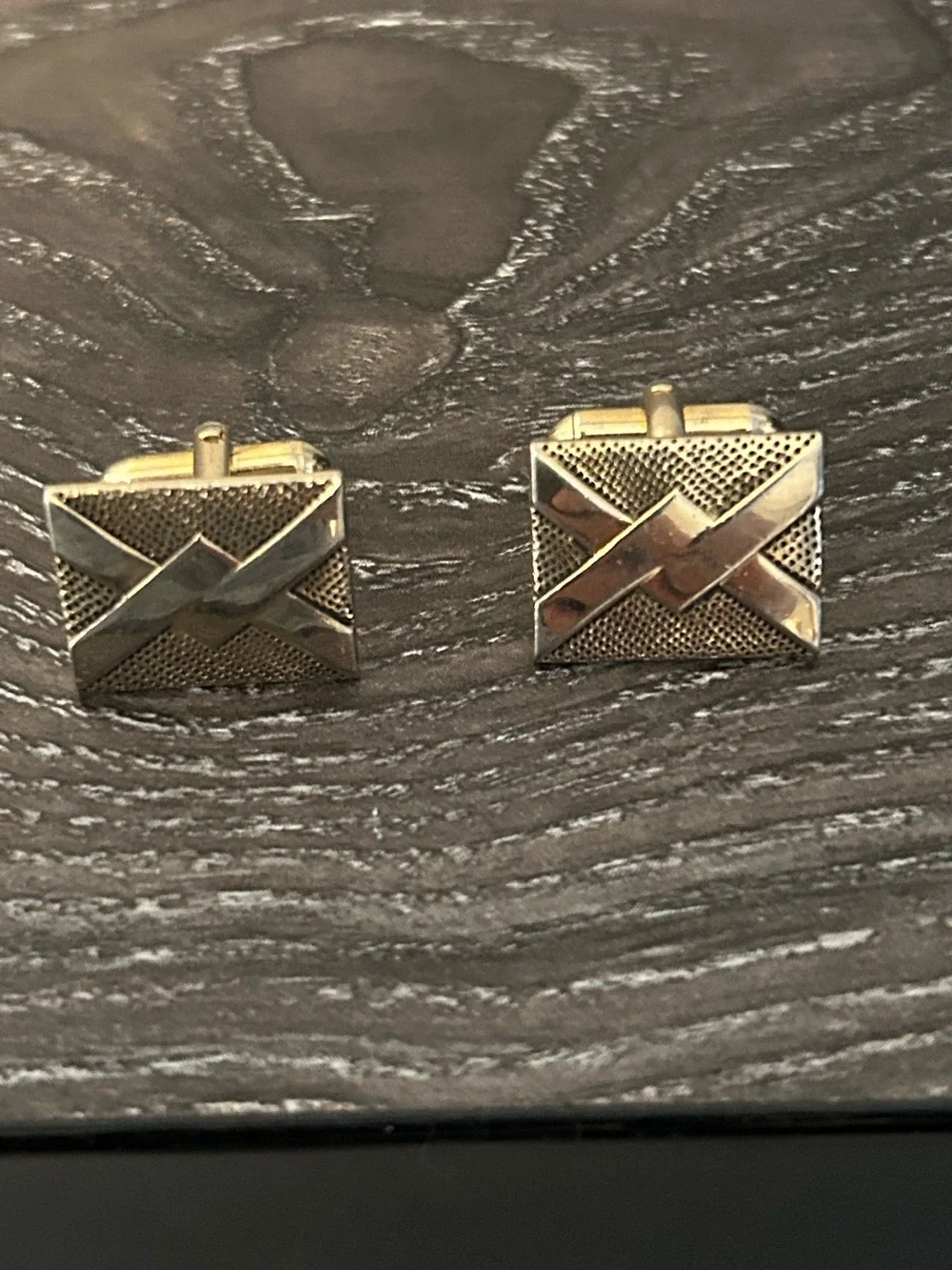 SWANK MCM Chevron cufflinks